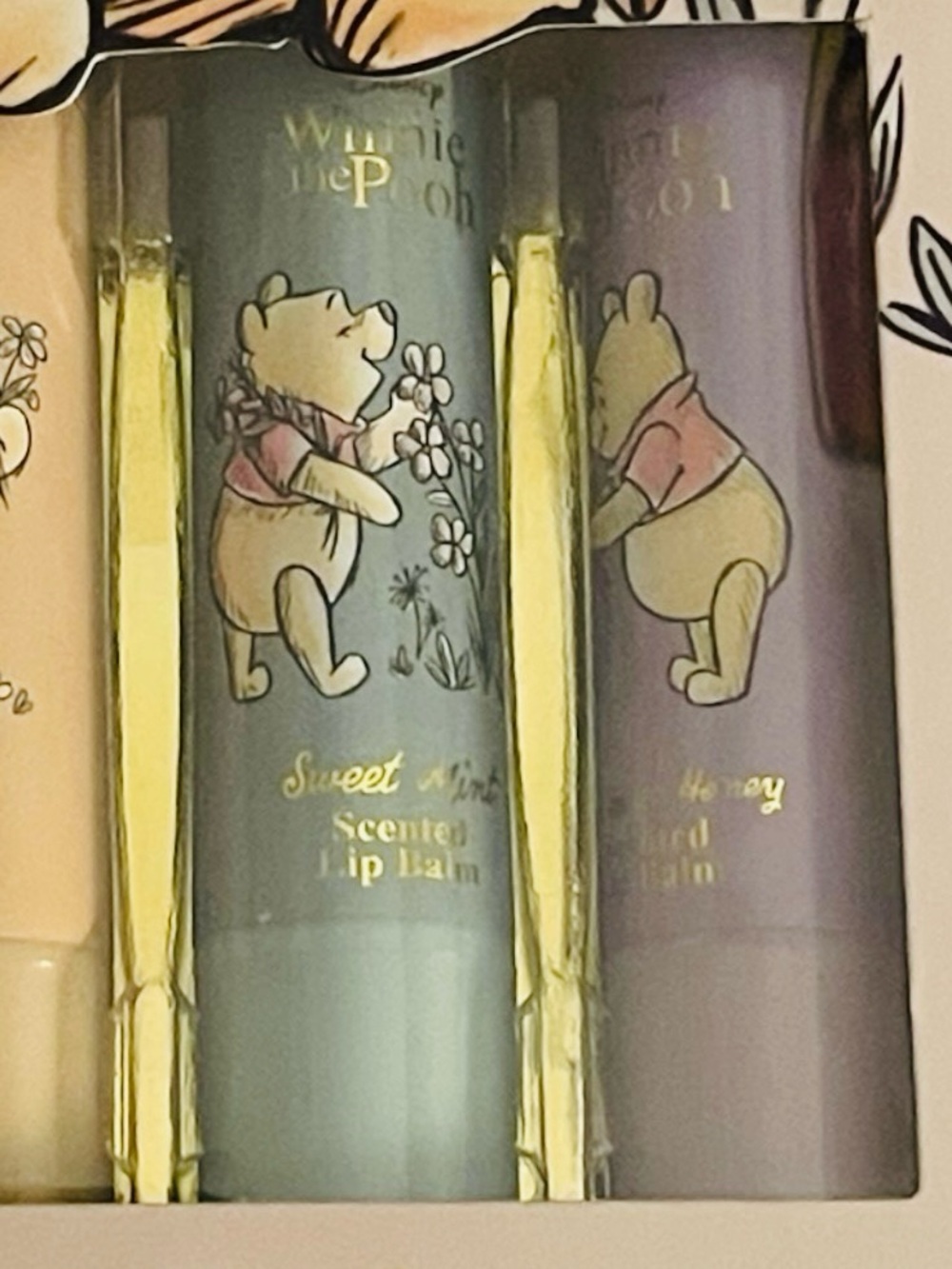🍄‍🟫HOST PICK🍄‍🟫Winnie the Pooh 4-Pack Lip Balm Set – Pastel Mixed Scents 🍯 - Picture 5 of 5